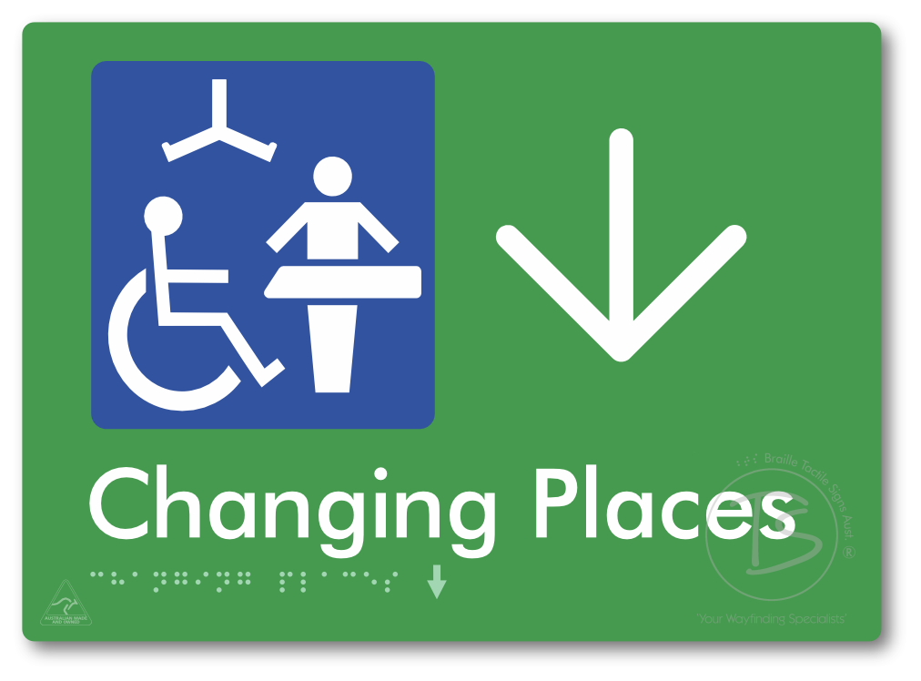 Changing Places with Large Directional Arrow (Certification Required)