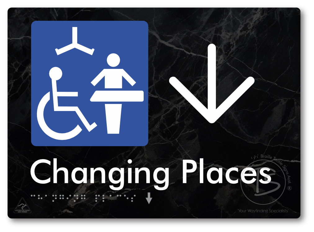 Changing Places with Large Directional Arrow (Certification Required)