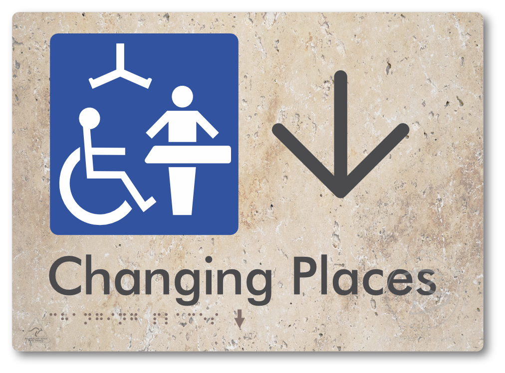 Changing Places with Large Directional Arrow (Certification Required)