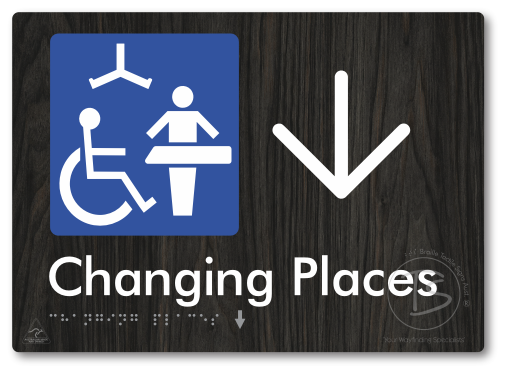 Changing Places with Large Directional Arrow (Certification Required)