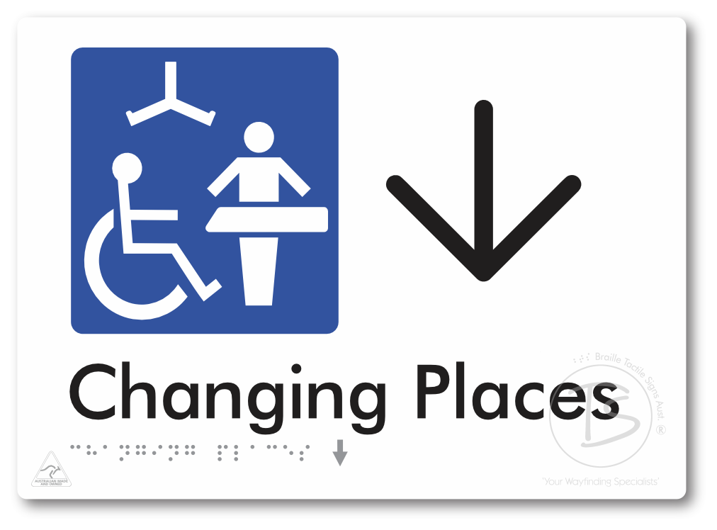 Changing Places with Large Directional Arrow (Certification Required)