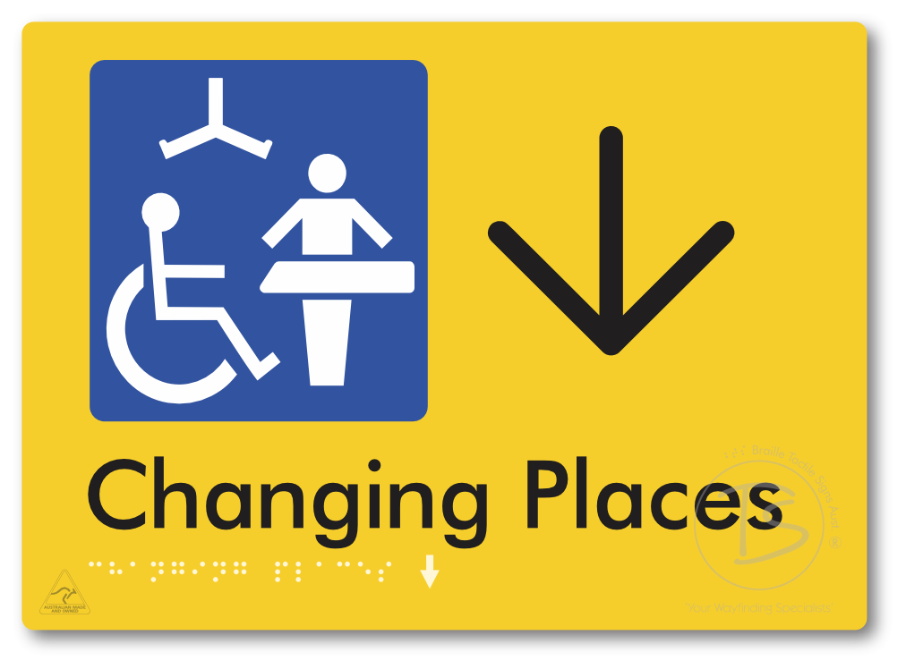 Changing Places with Large Directional Arrow (Certification Required)