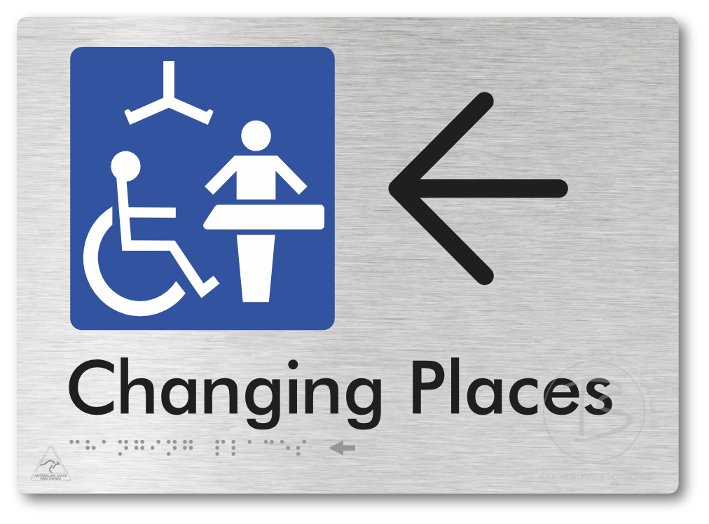 Changing Places with Large Directional Arrow (Certification Required)