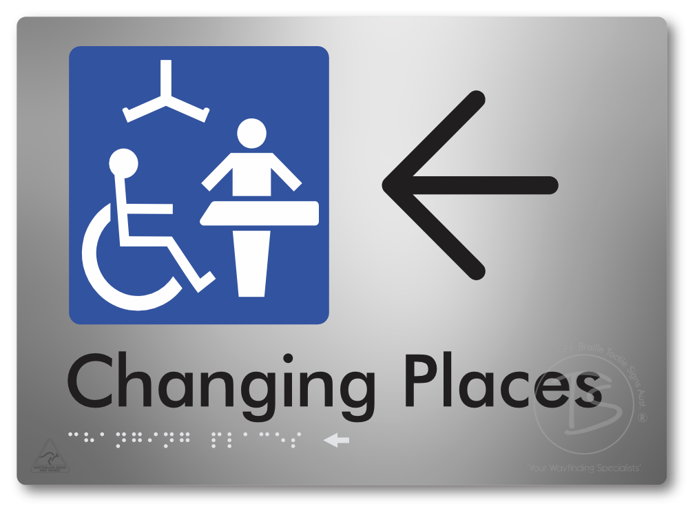 Changing Places with Large Directional Arrow (Certification Required)