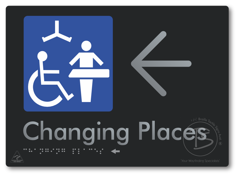 Changing Places with Large Directional Arrow (Certification Required)