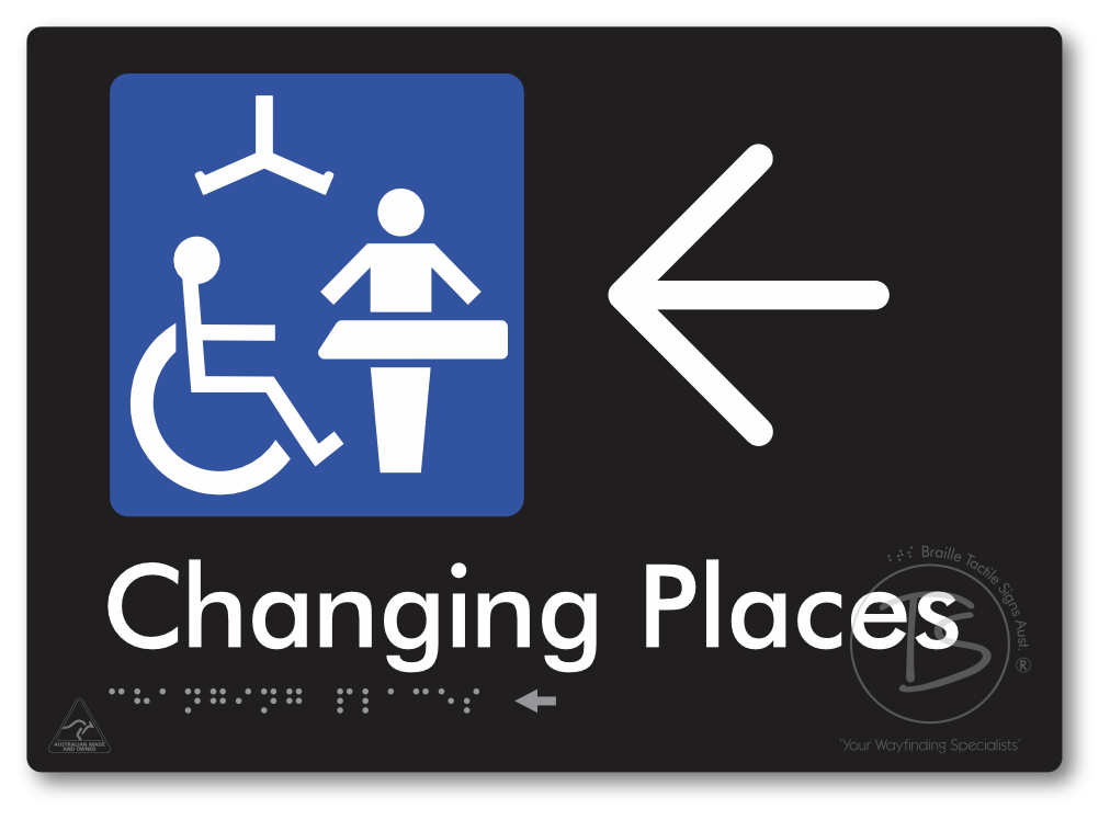 Changing Places with Large Directional Arrow (Certification Required)