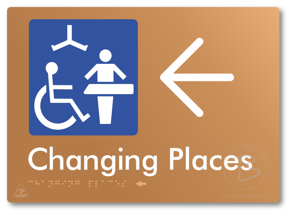 Changing Places with Large Directional Arrow (Certification Required)