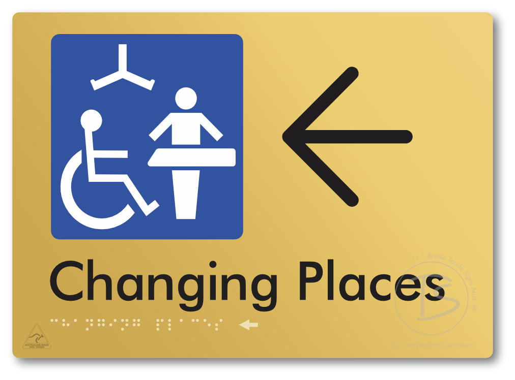 Changing Places with Large Directional Arrow (Certification Required)
