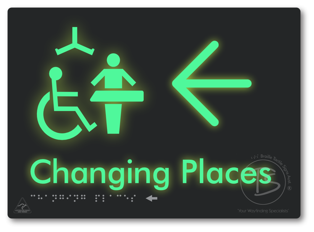 Changing Places with Large Directional Arrow (Certification Required)
