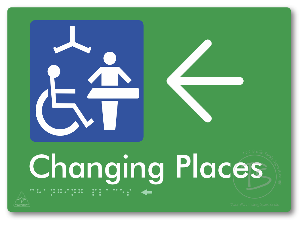 Changing Places with Large Directional Arrow (Certification Required)