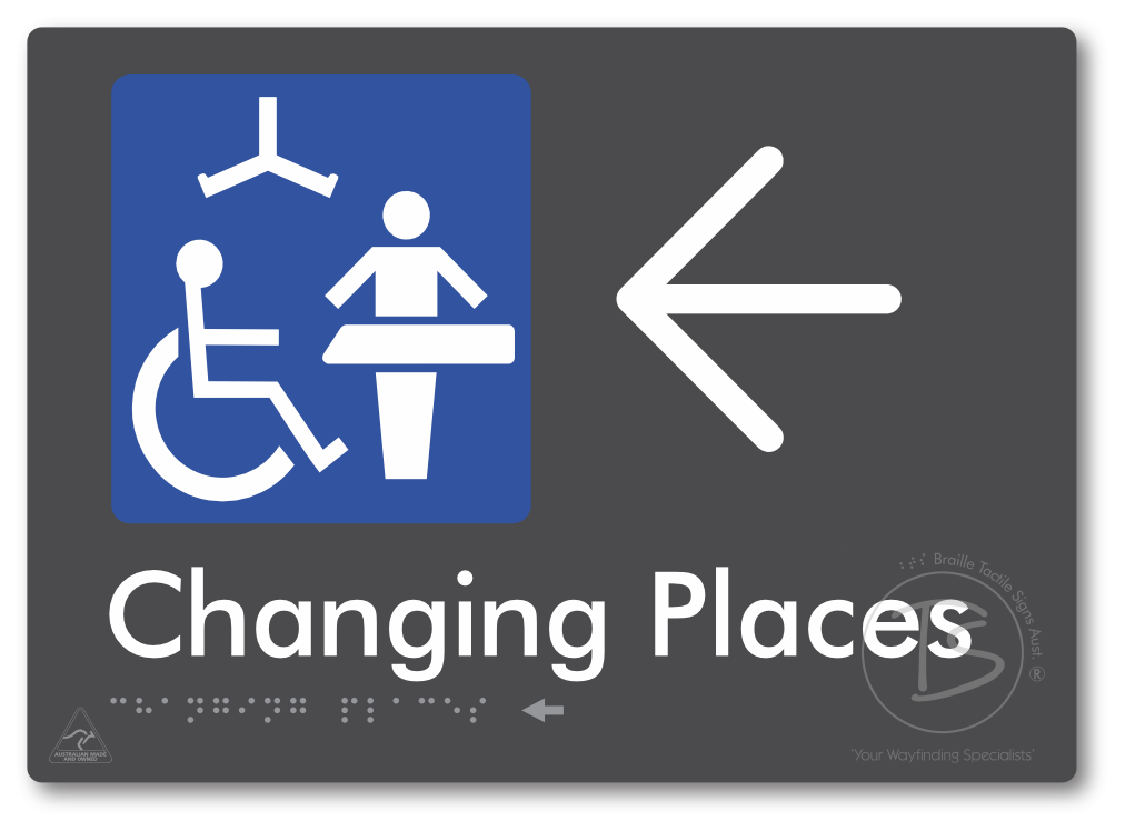 Changing Places with Large Directional Arrow (Certification Required)
