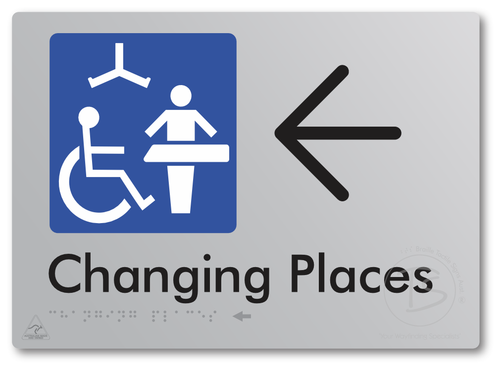 Changing Places with Large Directional Arrow (Certification Required)