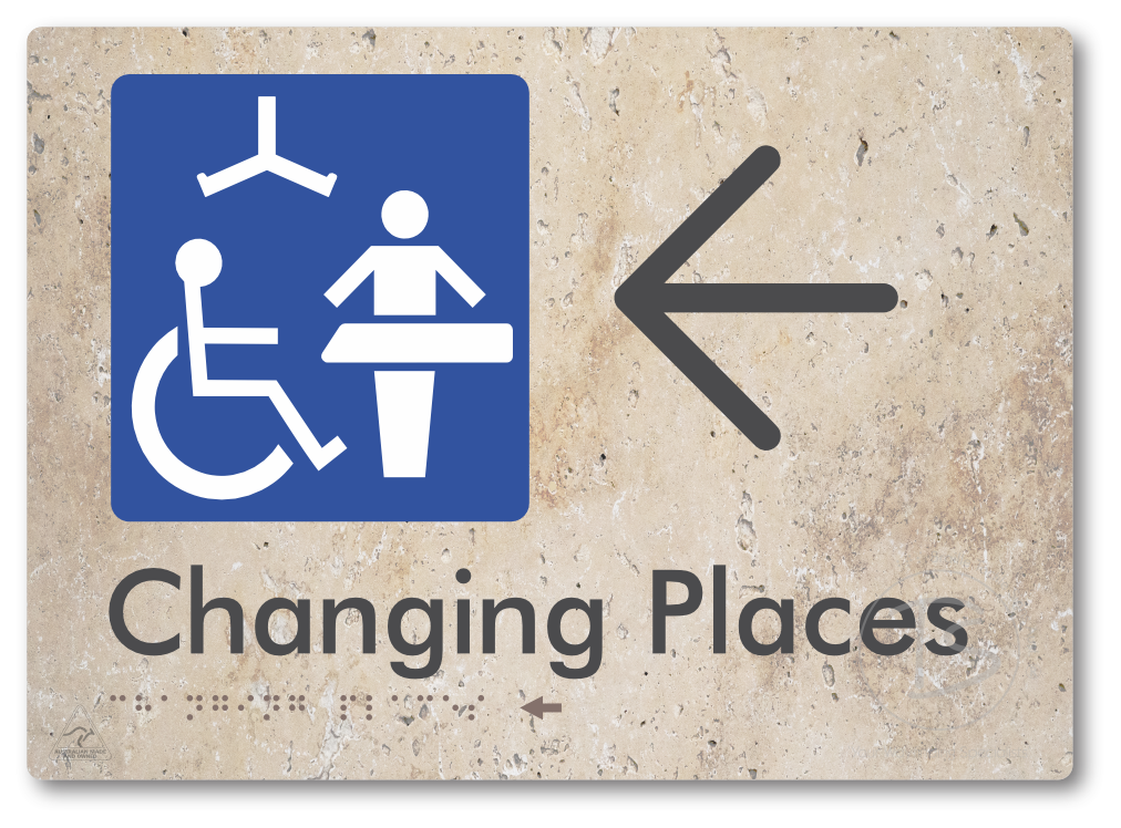 Changing Places with Large Directional Arrow (Certification Required)