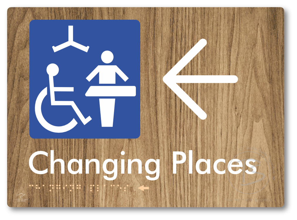 Changing Places with Large Directional Arrow (Certification Required)