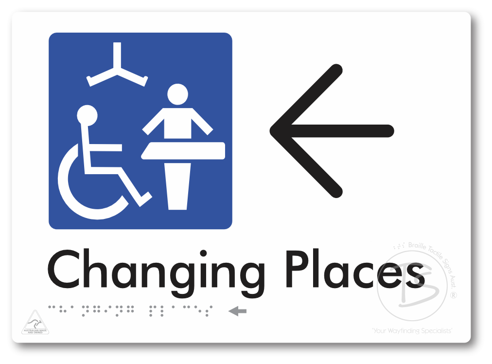 Changing Places with Large Directional Arrow (Certification Required)