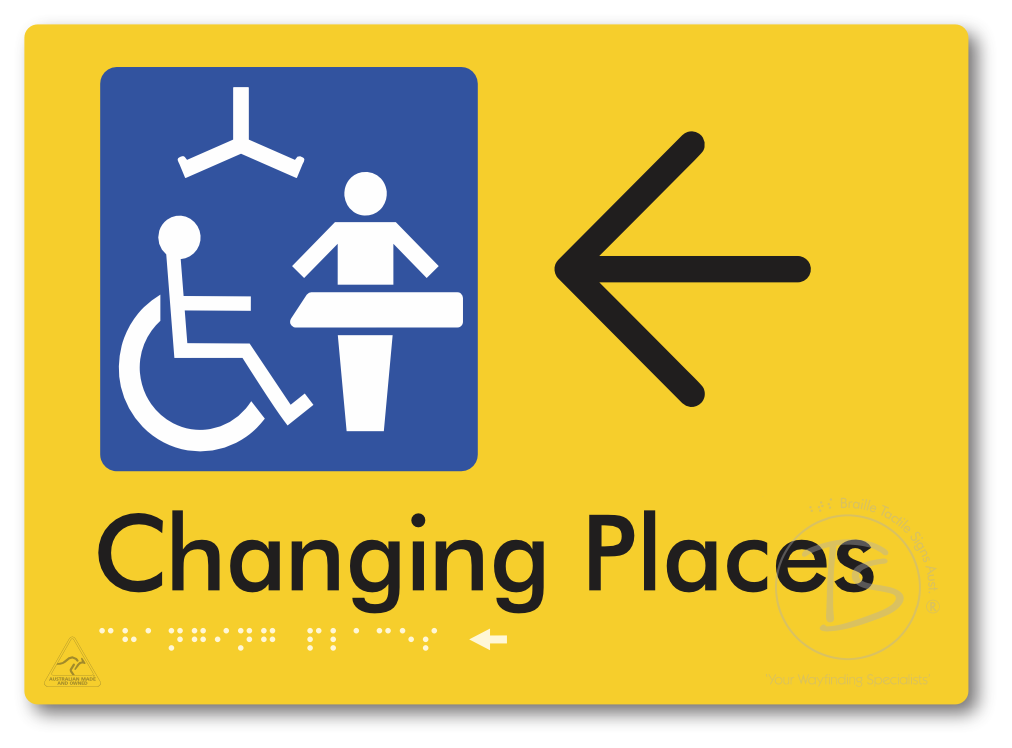 Changing Places with Large Directional Arrow (Certification Required)