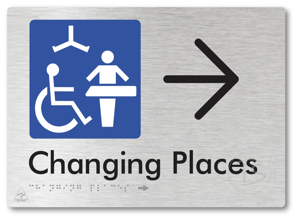 Changing Places with Large Directional Arrow (Certification Required)