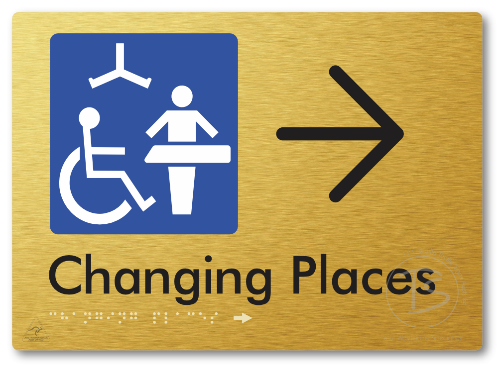 Changing Places with Large Directional Arrow (Certification Required)