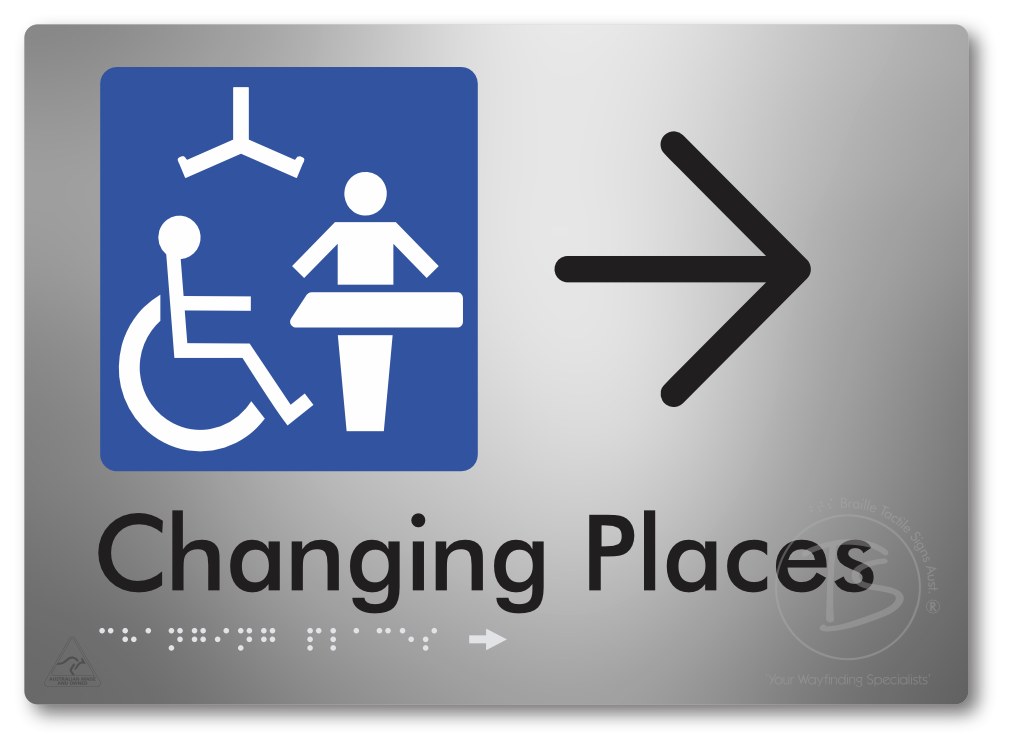 Changing Places with Large Directional Arrow (Certification Required)