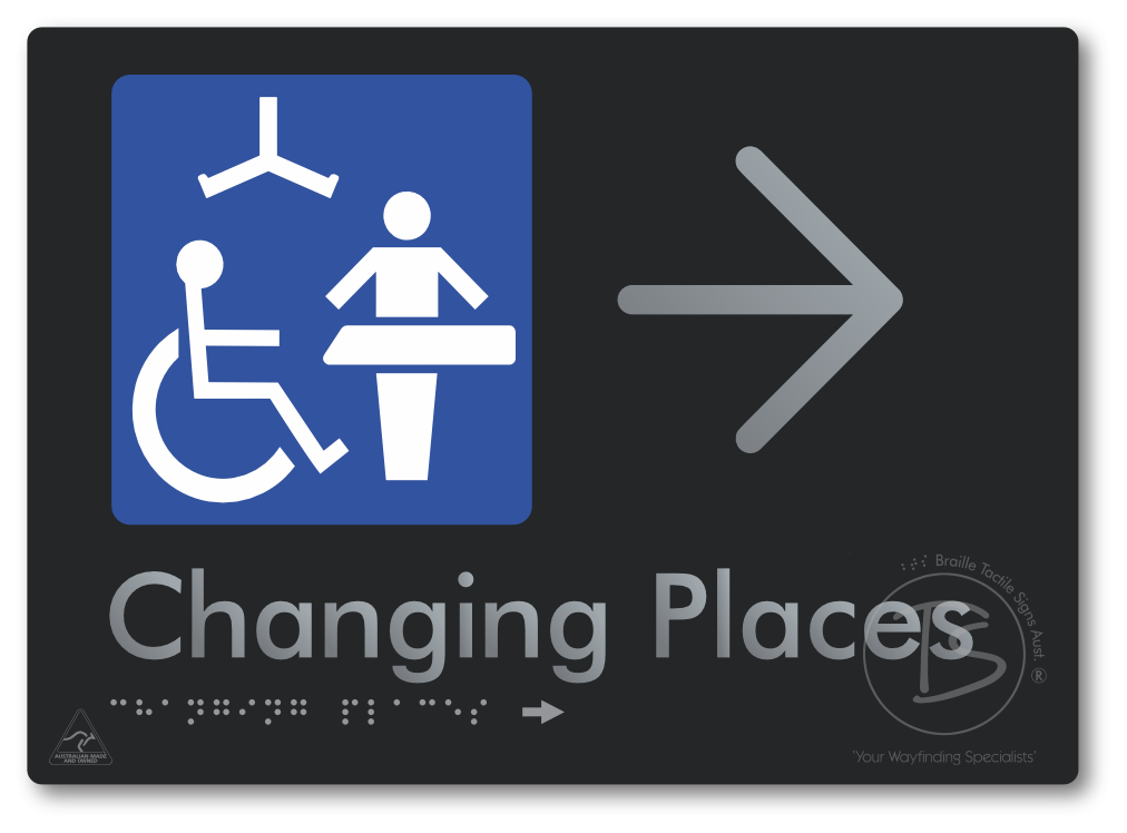 Changing Places with Large Directional Arrow (Certification Required)