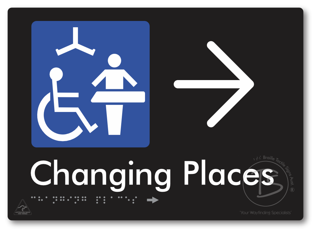 Changing Places with Large Directional Arrow (Certification Required)