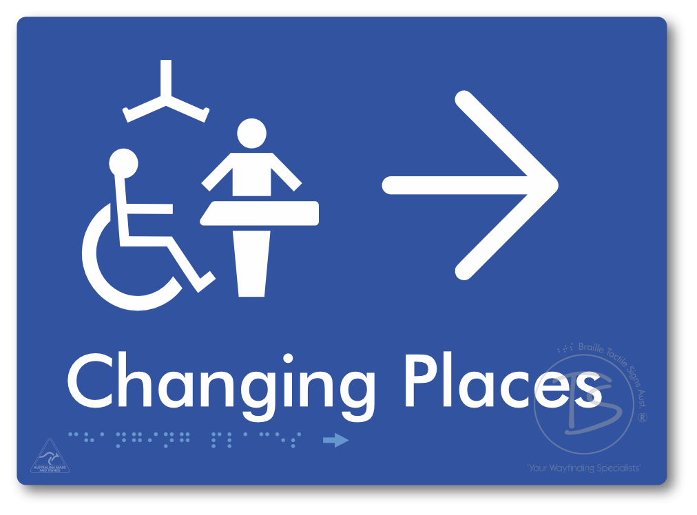 Changing Places with Large Directional Arrow (Certification Required)