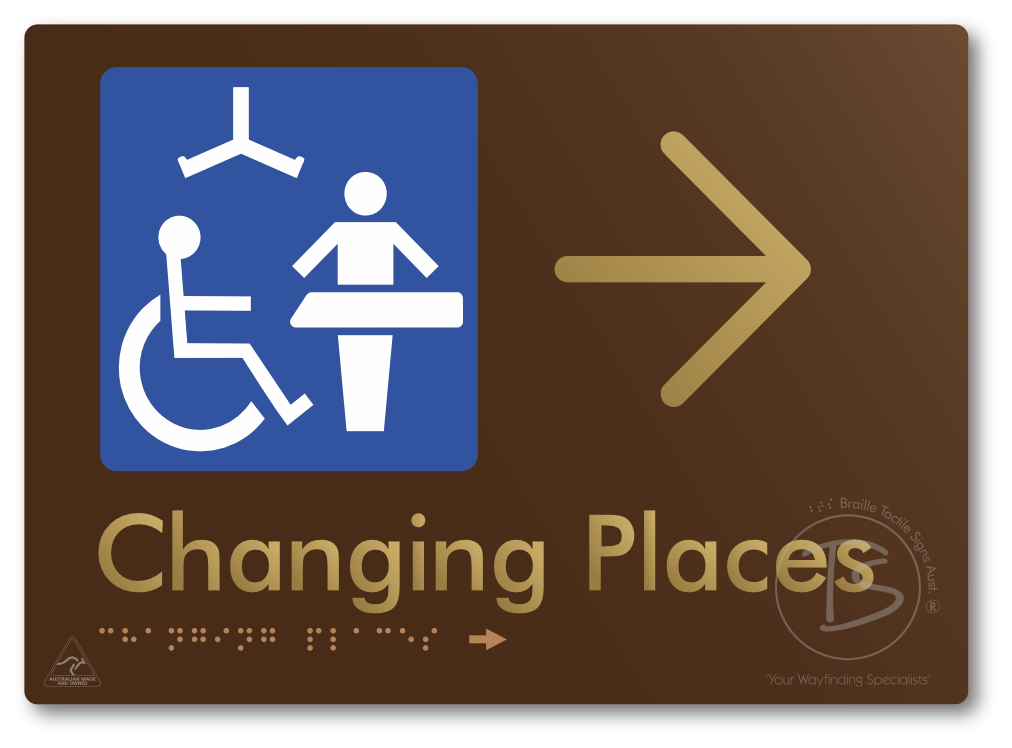 Changing Places with Large Directional Arrow (Certification Required)