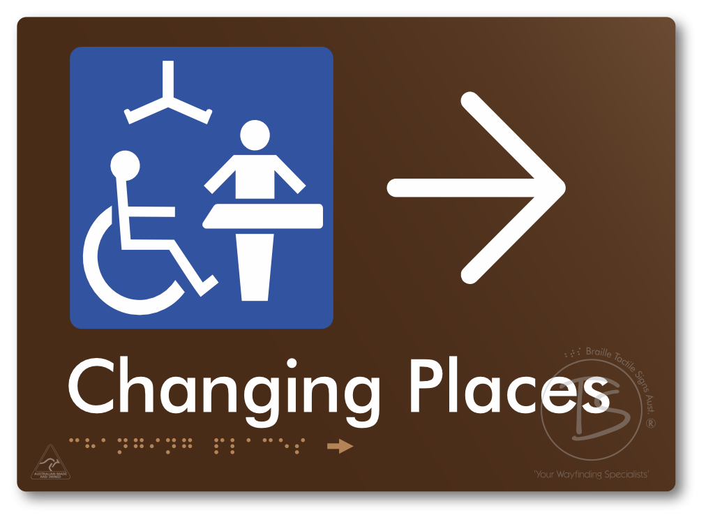 Changing Places with Large Directional Arrow (Certification Required)
