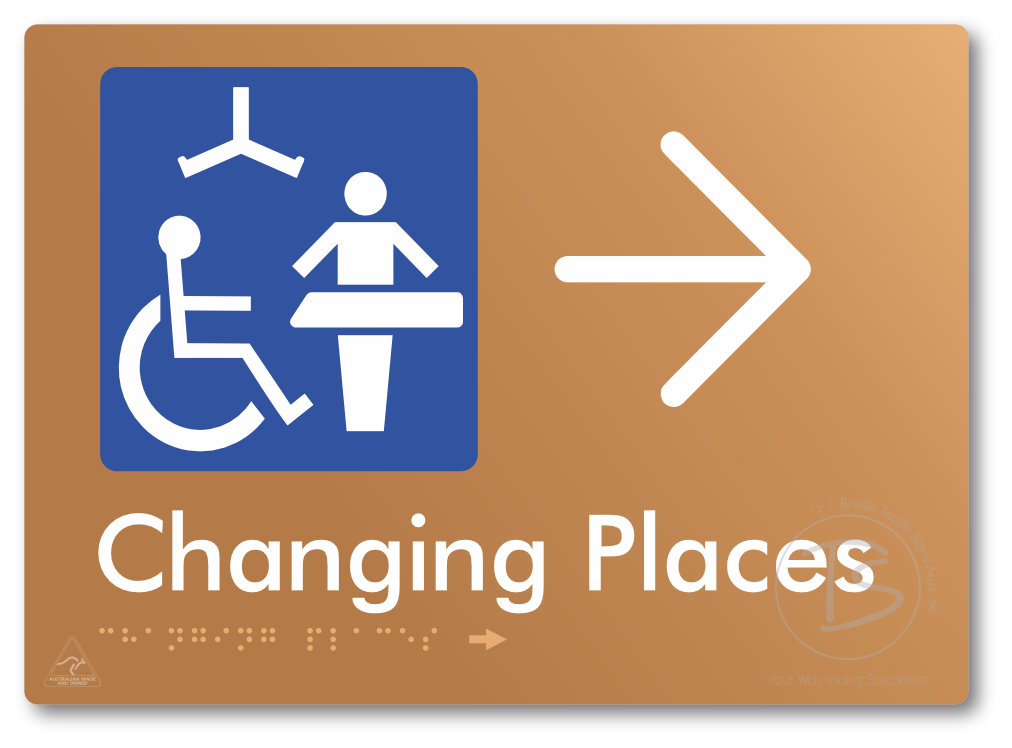 Changing Places with Large Directional Arrow (Certification Required)