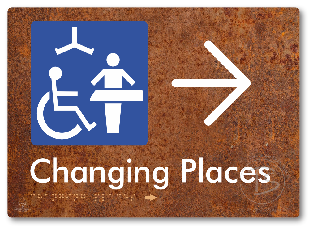 Changing Places with Large Directional Arrow (Certification Required)