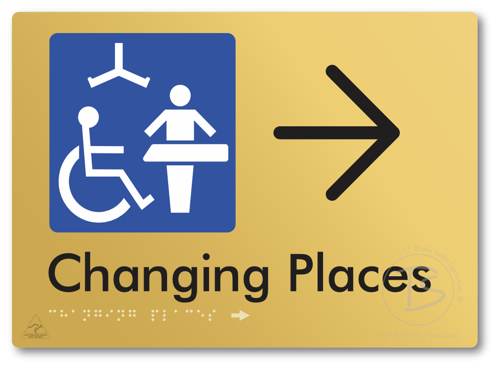 Changing Places with Large Directional Arrow (Certification Required)