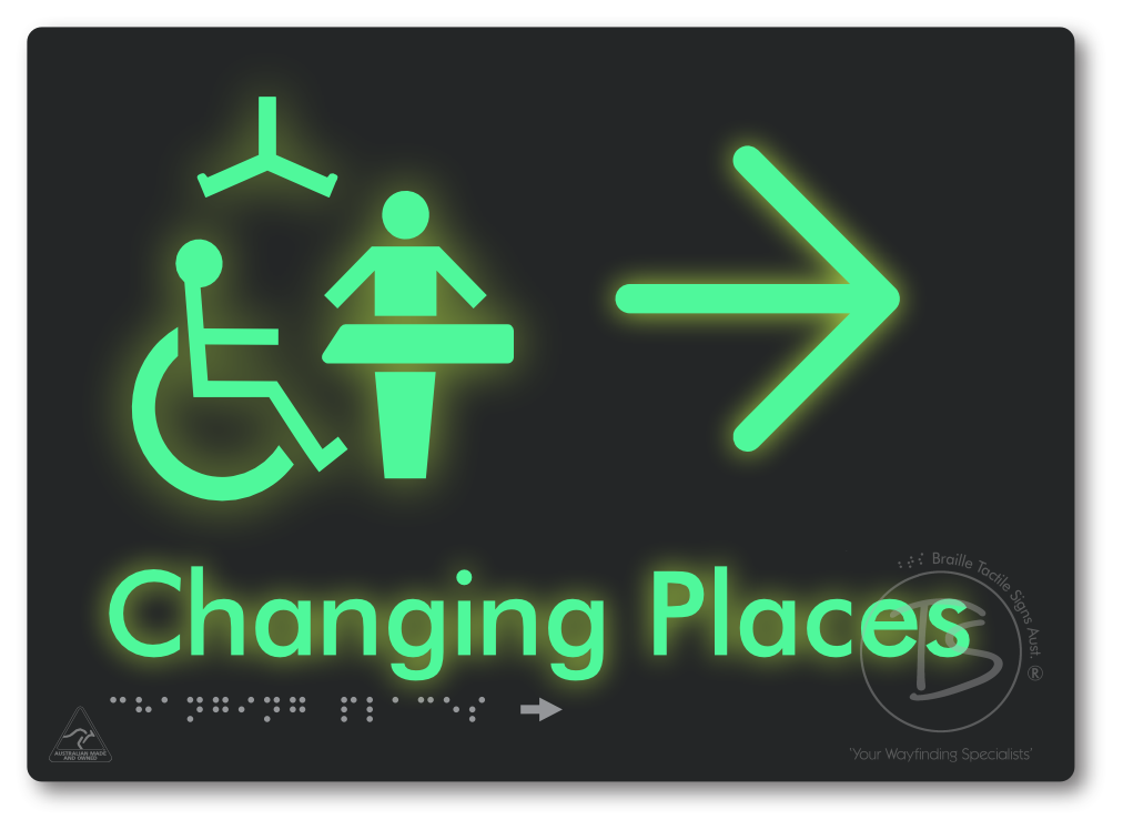 Changing Places with Large Directional Arrow (Certification Required)