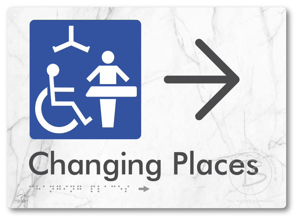 Changing Places with Large Directional Arrow (Certification Required)