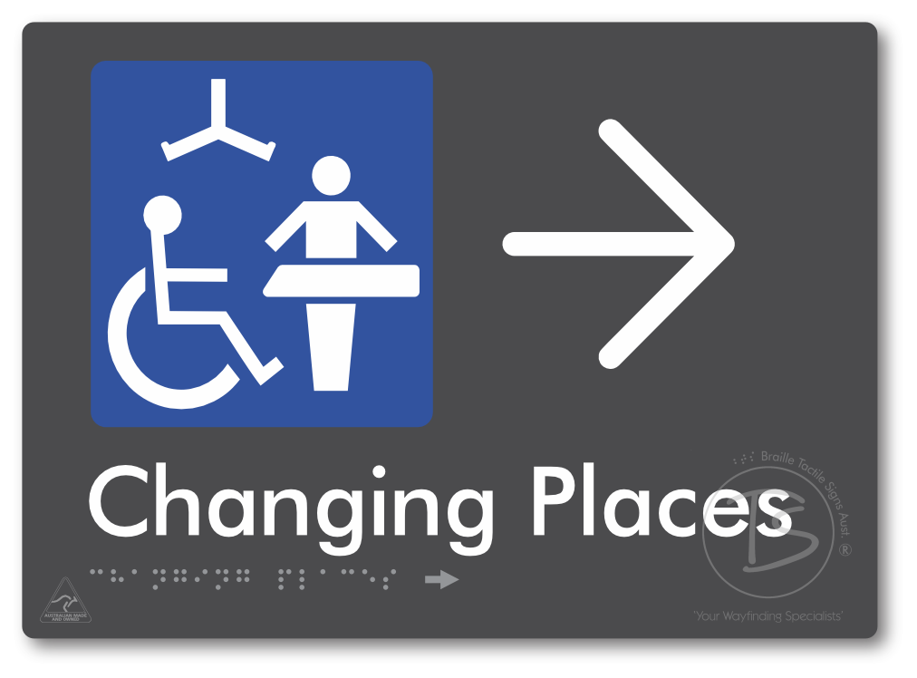 Changing Places with Large Directional Arrow (Certification Required)