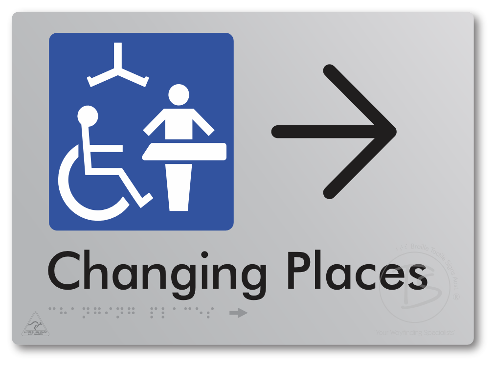 Changing Places with Large Directional Arrow (Certification Required)