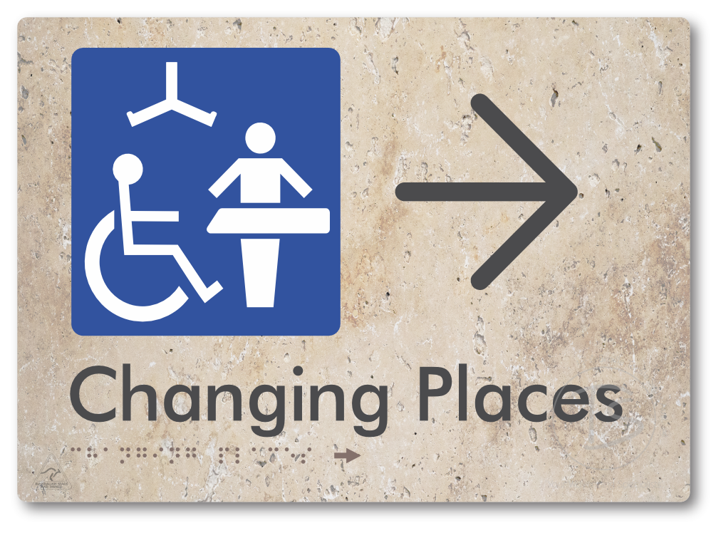 Changing Places with Large Directional Arrow (Certification Required)