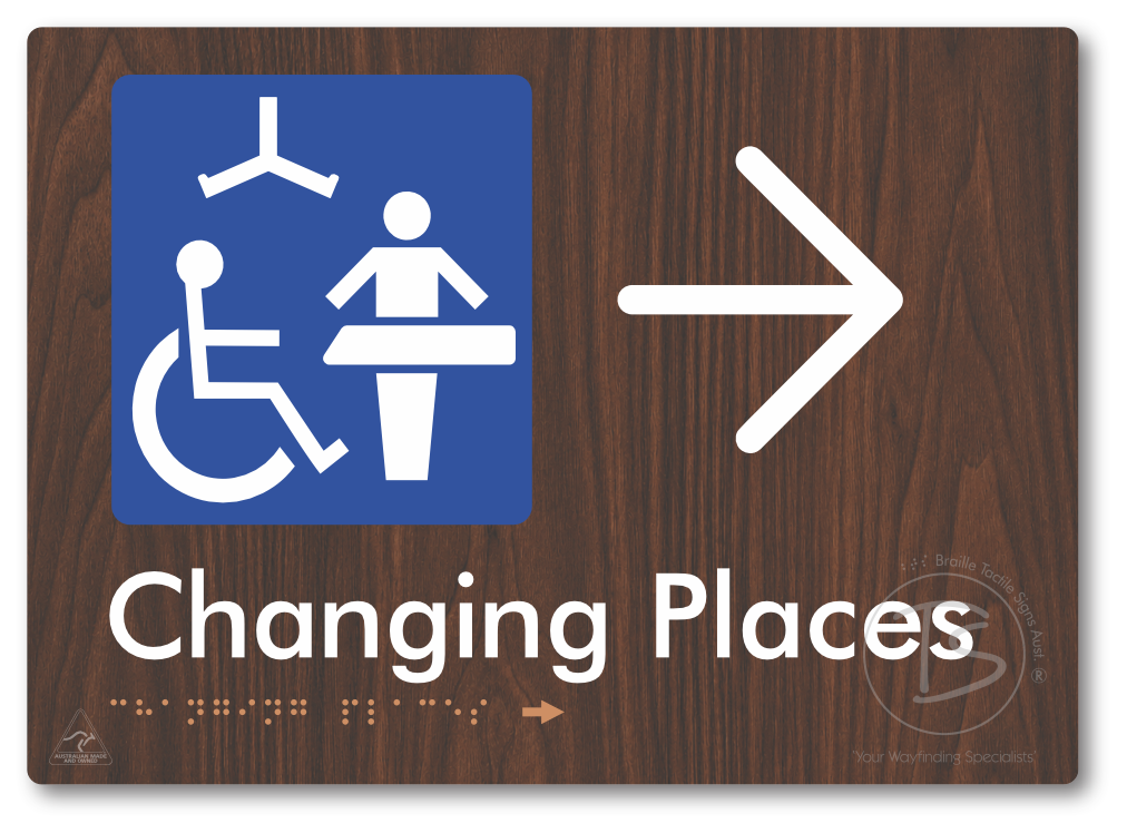 Changing Places with Large Directional Arrow (Certification Required)