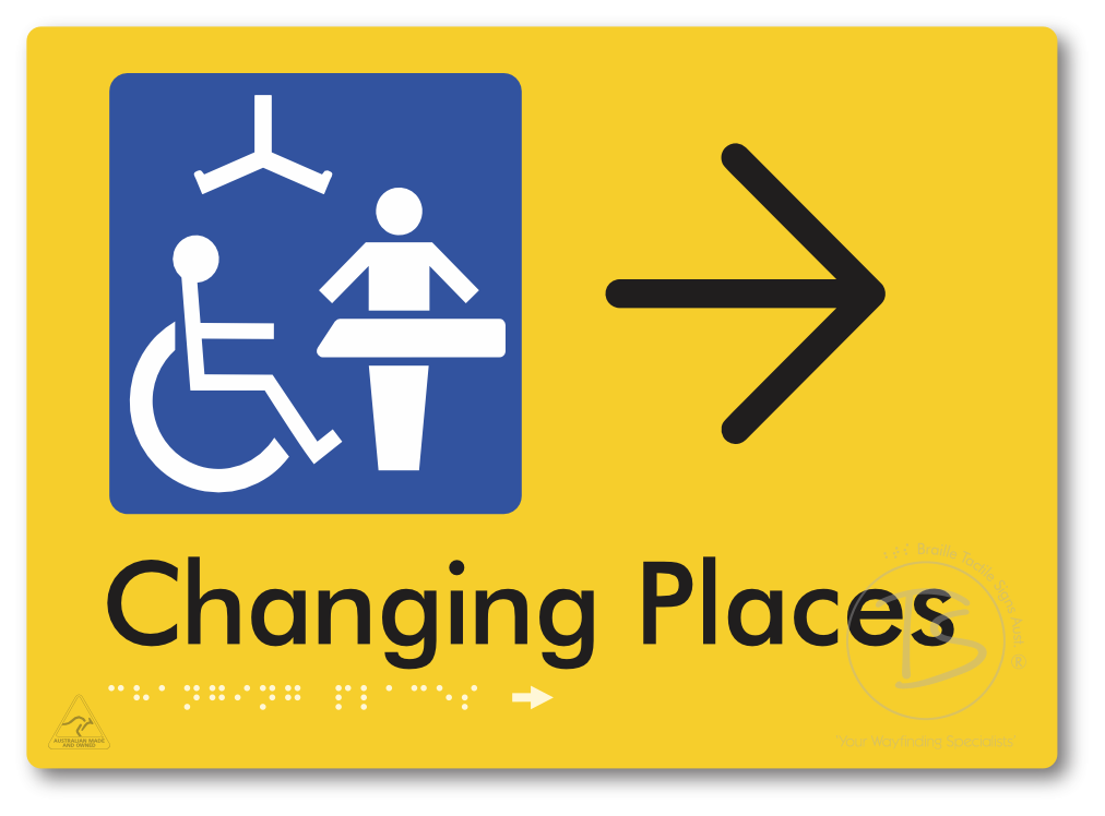 Changing Places with Large Directional Arrow (Certification Required)