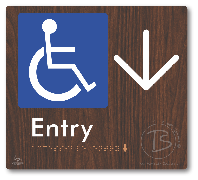 Accessible Entry with Large Directional Arrow