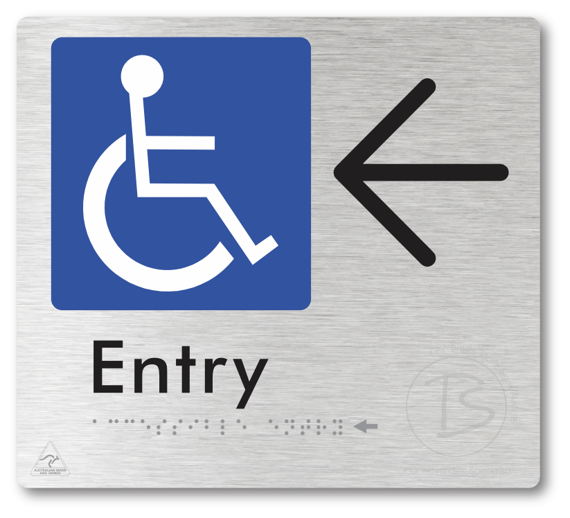 Accessible Entry with Large Directional Arrow