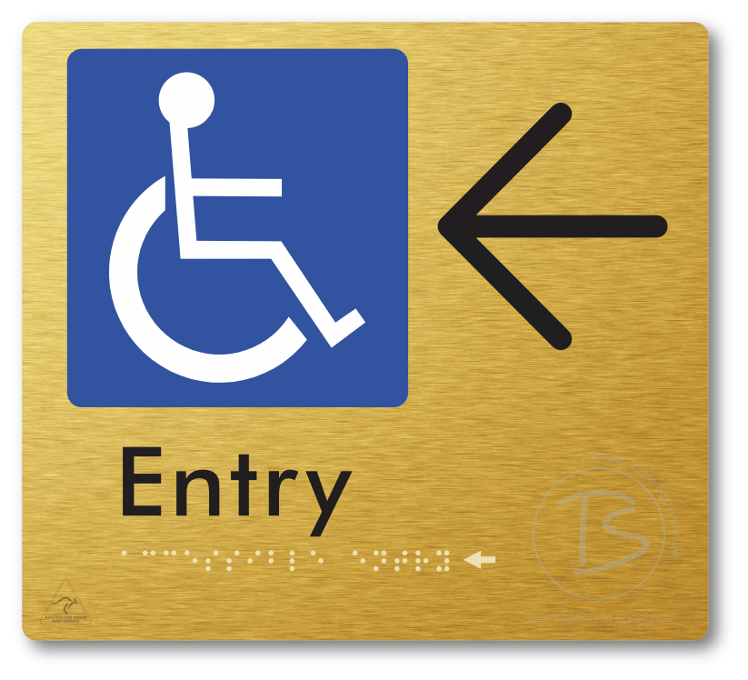 Accessible Entry with Large Directional Arrow