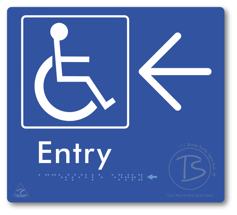 Accessible Entry with Large Directional Arrow