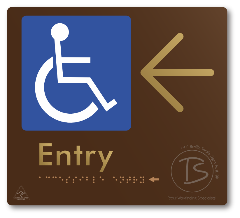 Accessible Entry with Large Directional Arrow