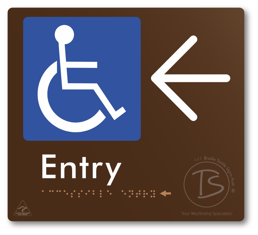 Accessible Entry with Large Directional Arrow