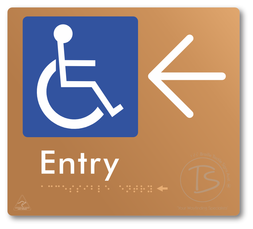 Accessible Entry with Large Directional Arrow
