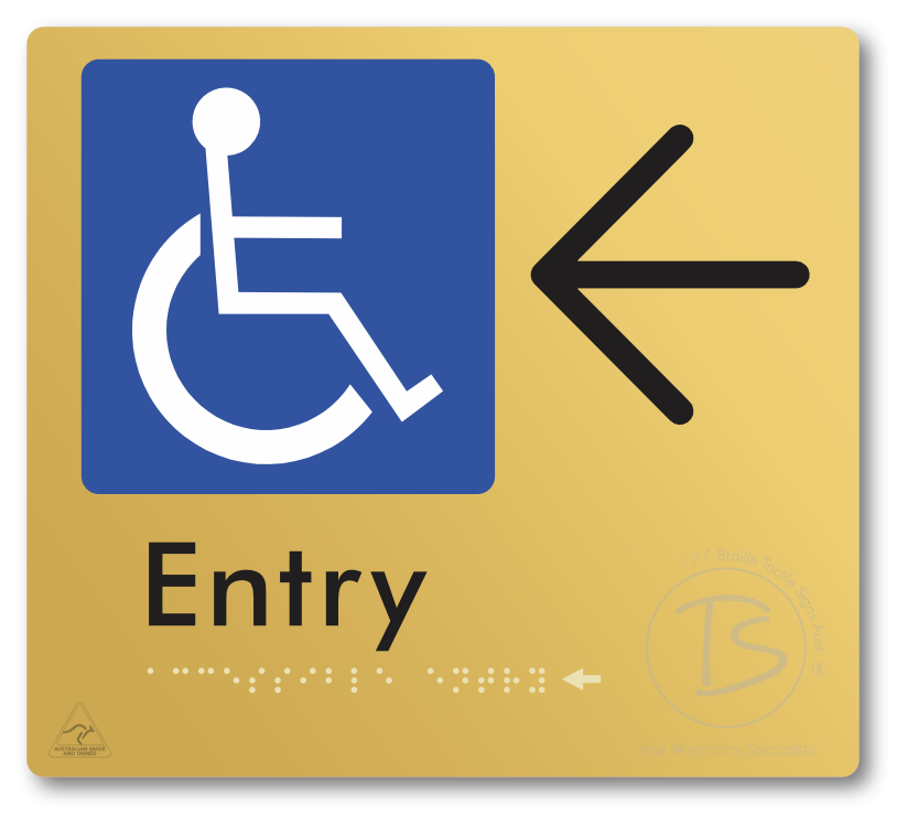 Accessible Entry with Large Directional Arrow
