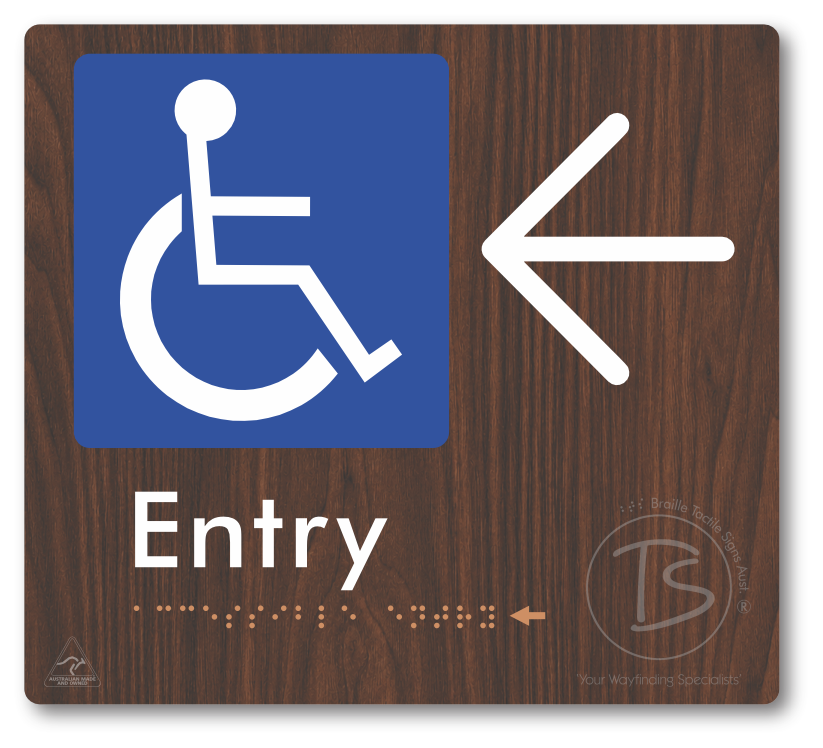Accessible Entry with Large Directional Arrow