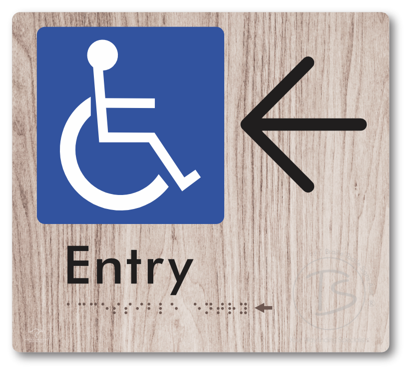 Accessible Entry with Large Directional Arrow