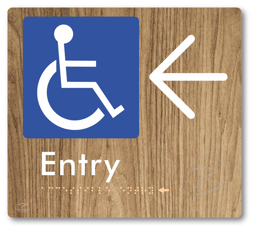 Accessible Entry with Large Directional Arrow