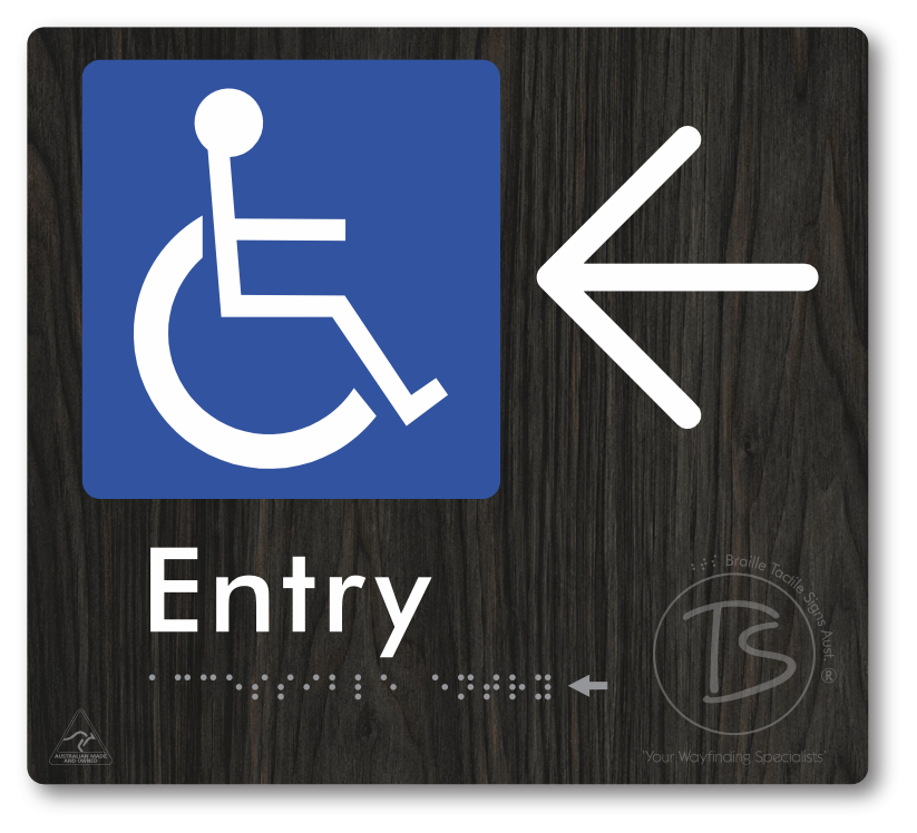 Accessible Entry with Large Directional Arrow